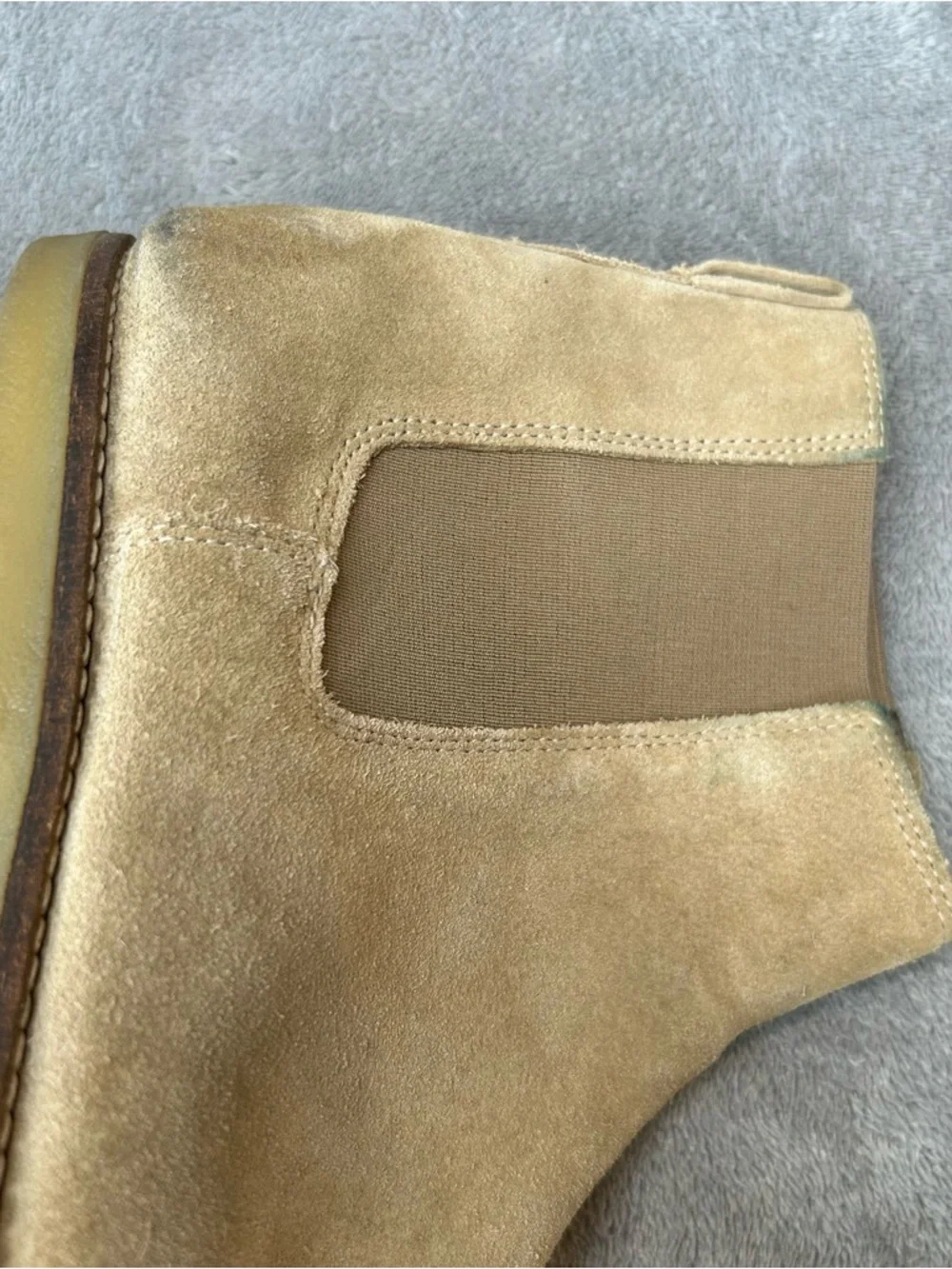 ZARA Tan Suede Chelsea‎ Boots Men’s Elastic Shoes Dress Up Shoes Size 10